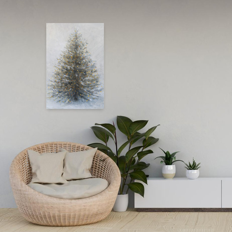 Art contemporain arbre de Noël contemporain abstrait, H 24 po x l 16 po
