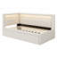 Lit plateforme tapissier avec ports USB et ceinture à DEL, avec lit gigogne-782421219