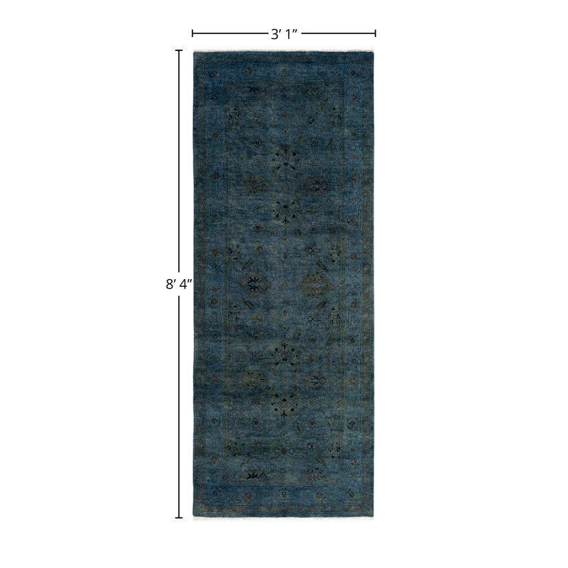 Tapis de couloir unique en laine 3 pi 1 po x 8 pi 4 po Wrecker