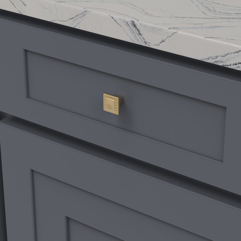 Bijou Astoria Collection Square Knob - 1" x 1 " Cabinet Knob - Traditional Hardware for Drawers & Cabinets