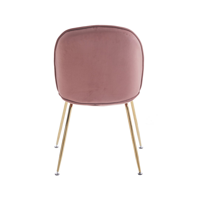 Chaise d'appoint rembourrée Collins, Rose