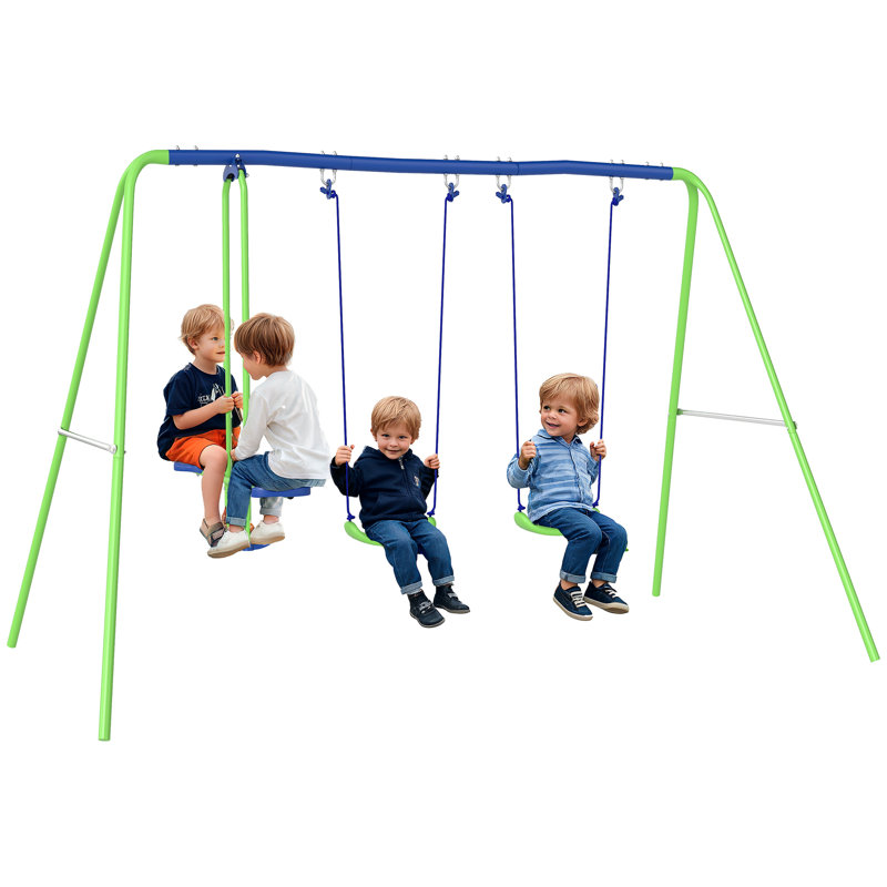 Portique réglable pour enfant, Bleu / vert