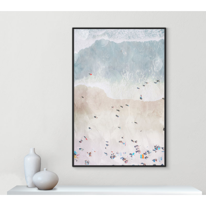 «Beaching Out I Print» par Milli Villa, Cadre flottant noir, 41.5' W x 61.5' H