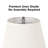 22in Rustic Ceramic Table Lamp With Linen Shade, Farmhouse Bedside Lamp For Living Room & Bedroom
