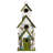 20"H Oversized White And Green Distressed Solid Wood 3-Story Villa Decorative Outdoor Garden Birdhouse