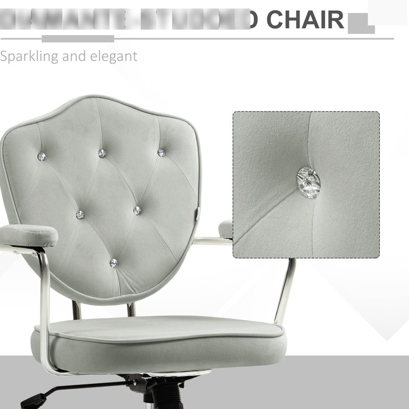 Fauteuil de bureau gris avec siège moelleux et inclinaison réglable