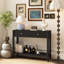 Console avec tiroirs, table d'appoint en bois avec canapé et tablette de rangement