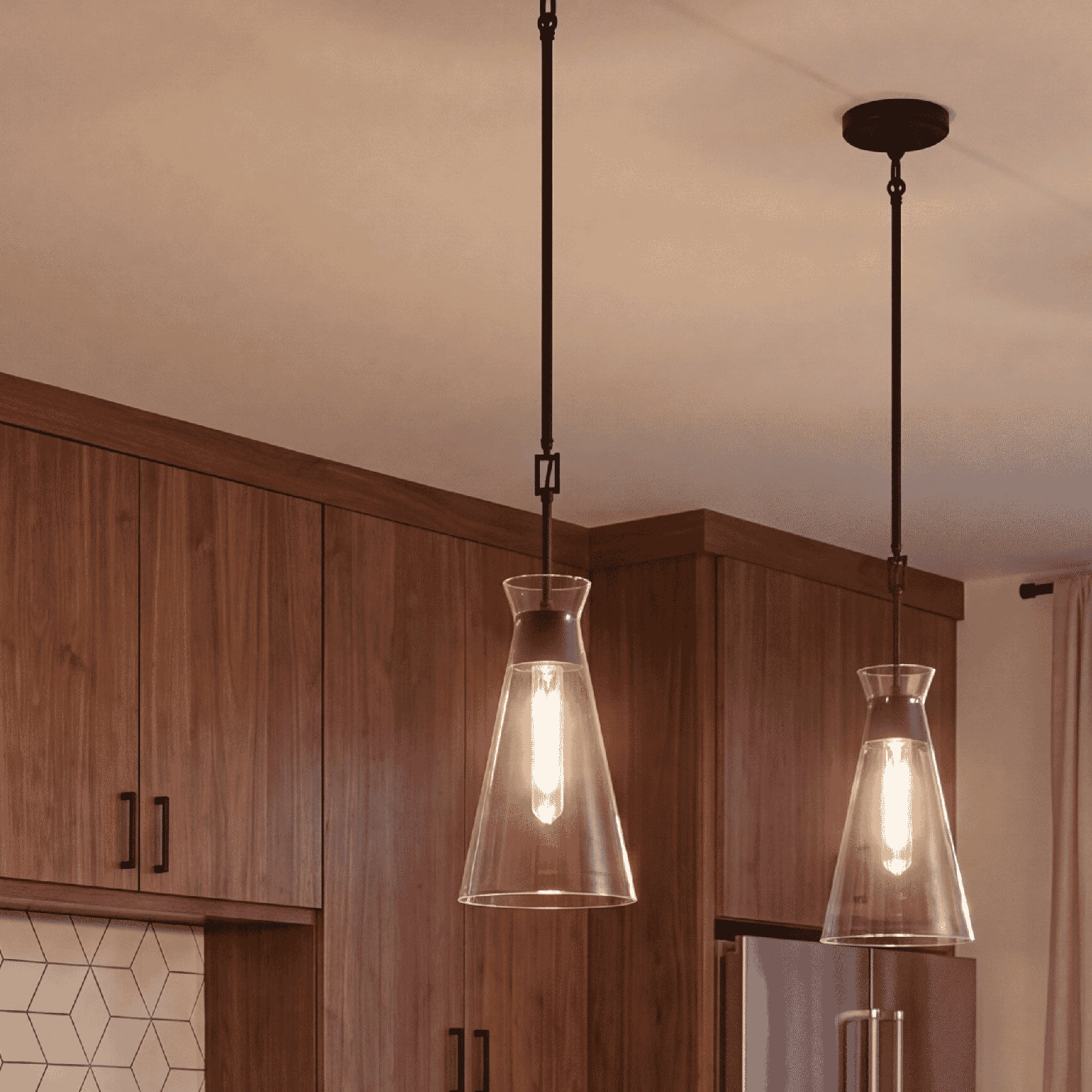 Lakewood Dimmable Single Light Pendant, Matte Black