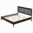 Solid Wood King Bed, Upholstered Headboard With Metal Handles-1006693194
