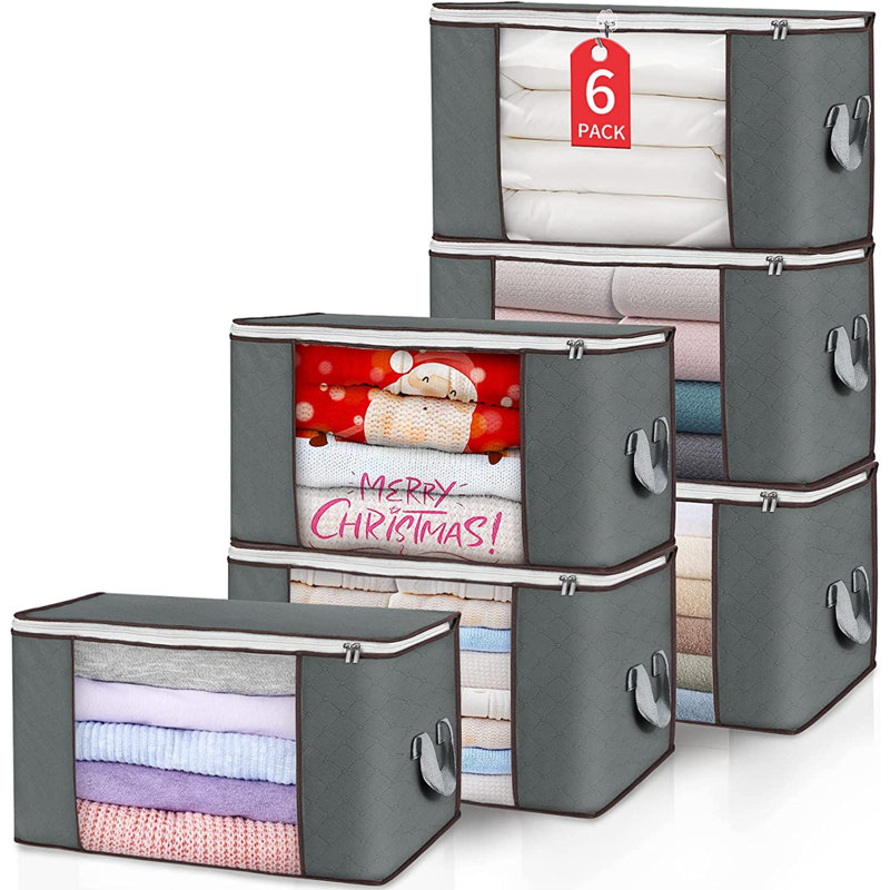 Ensemble de sacs de rangement en tissu, 6