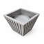 Pot de fleurs carré à colonne carrée - gris-brun-66059861