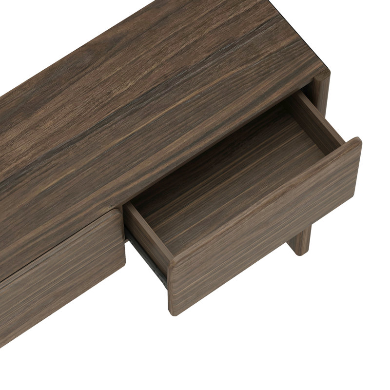 Linda Console Table In Walnut Brown, Walnut Brown