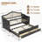 Twin Daybed with Trundle And Drawers-704914394