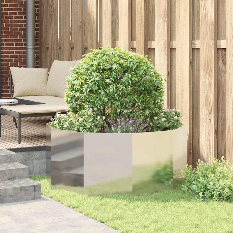 Planter Box, Silver, 50cm H x 120cm W x 120cm D
