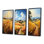 "Champ français de tournesols en Normandie II", 3 pièces sur toile