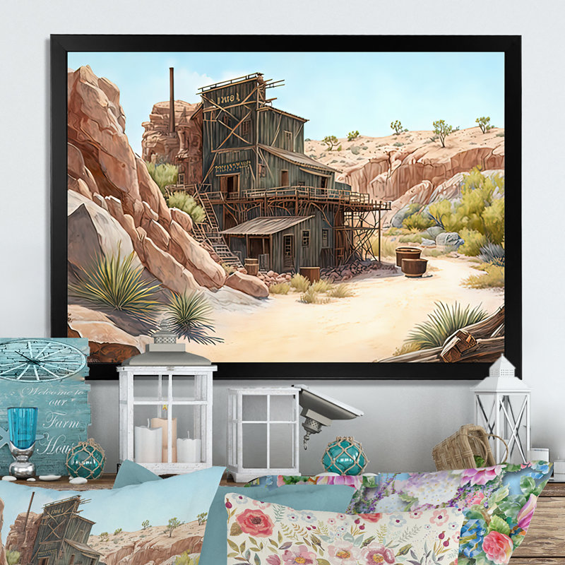 Arizona Wild West Gold Mine II - cadre flottant, impression sur toile, H 12 po x l 20 po x P 1 po