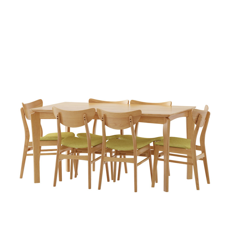 Javanna 6 - Person Four Leg Base Dining Set