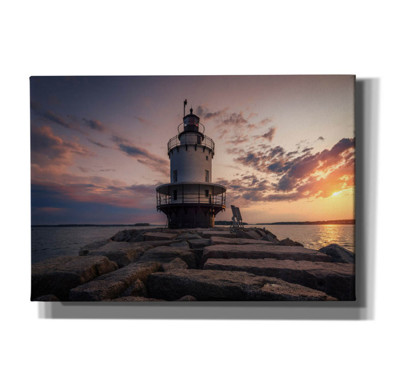 Toile épique Graffiti «Sunrise At Spring Point» par Rick Berk, 26 po x 18 po