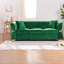 Canapés spacieux, velours vert, garniture dorée moderne de 83,5 pouces pour le salon