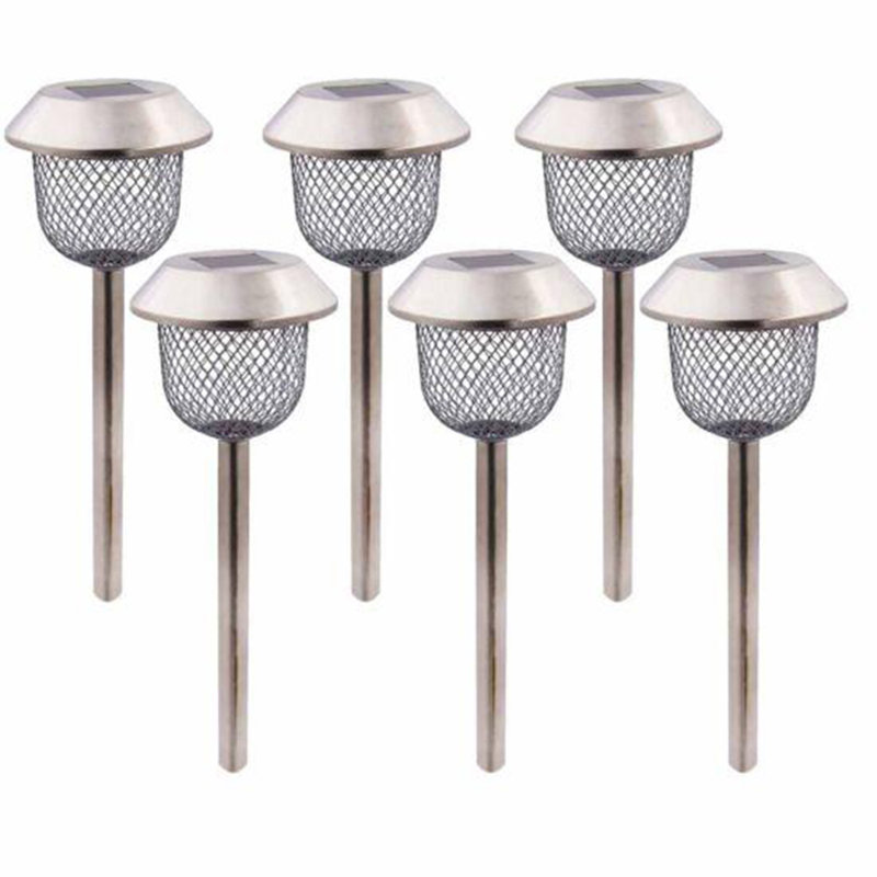 Steel Low Voltage Solar Powered Integrated LED Metal Pathway Light