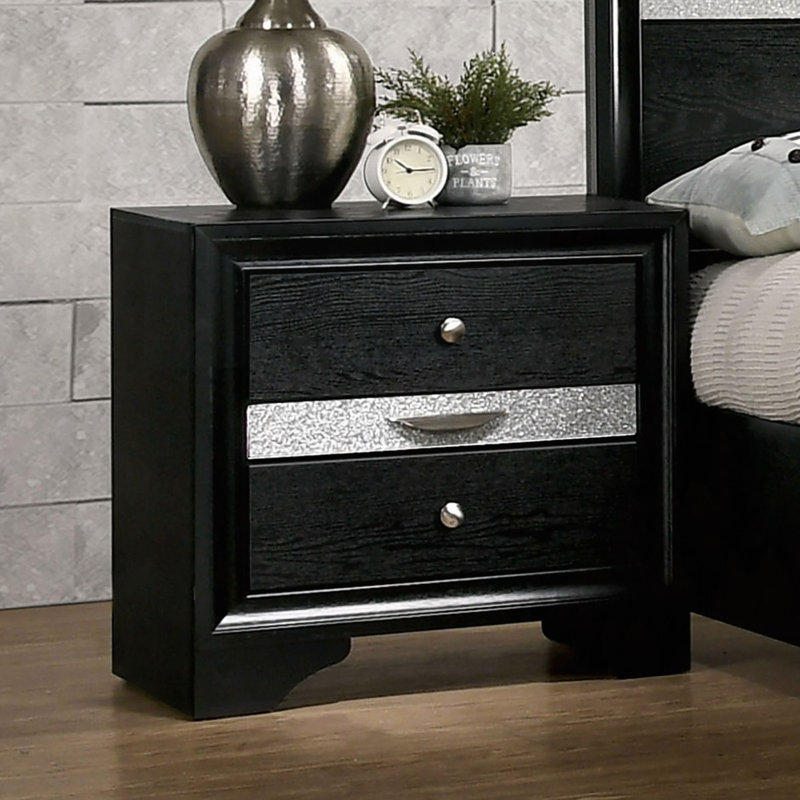 Table de chevet 1Pc, Noir