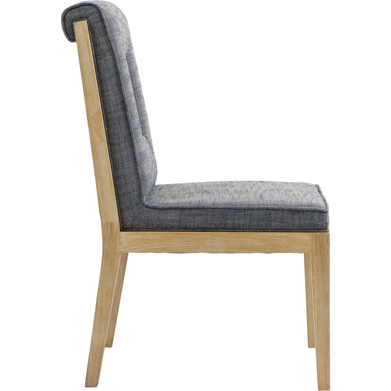 Chaise d'appoint Flore, Bleu marine, Naturel