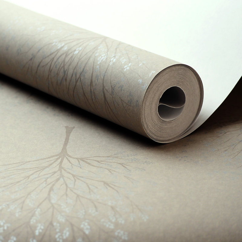 Rouleau de papier peint bouleau, Gris