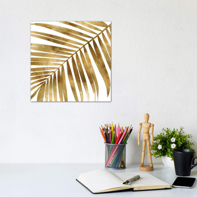 Gold Palm, Close-Up I by Melonie Miller - Wrapped Canvas Print