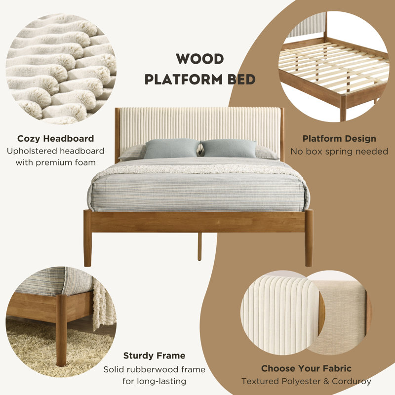Alvonia Upholstered Platform Queen Bed
