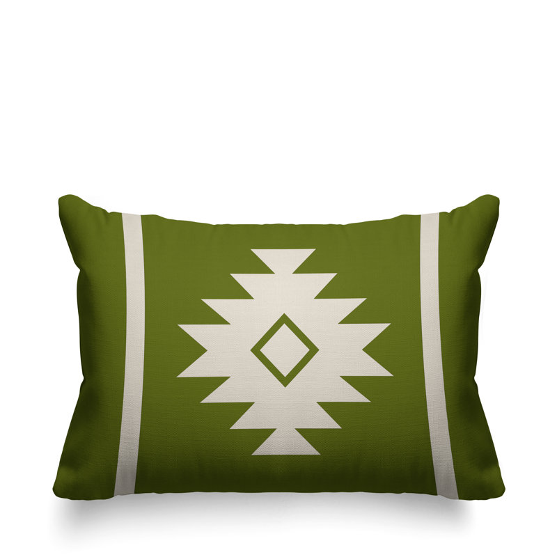 Coussin décoratif intérieur / extérieur Wapi Southwestern, Chartreuse