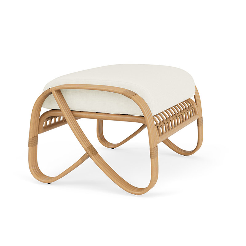 Riviera Outdoor Ottoman, Sailcloth Salt