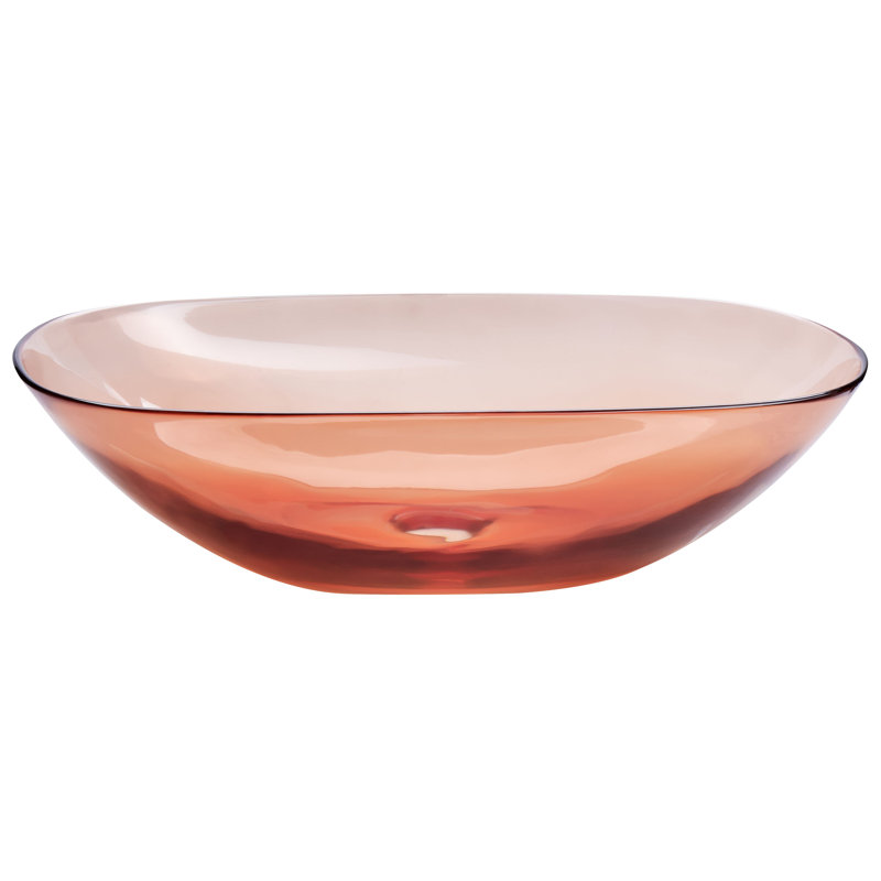 Ivy Bronx Chanoch Solid Surface Oval Sink, Red