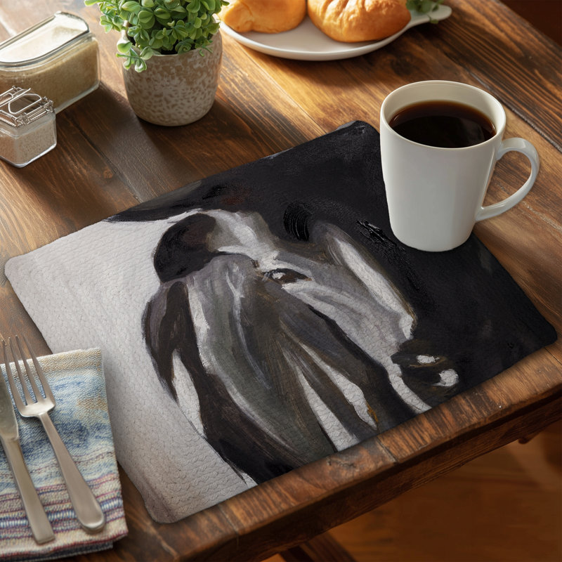 Bull Head Closeup Braided Polyester Placemat - Farm Decor