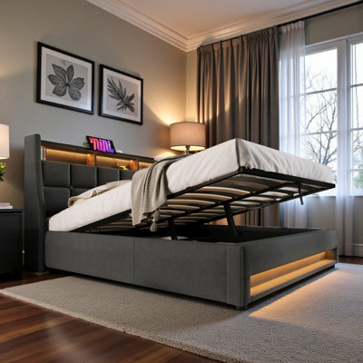 Upholstered Ottoman Storage Bed