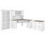 Ensemble de bureau d'ordinateur en forme de L avec bahut de cinq articles Huckins-1767558933
