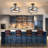 2-Light Glass Drum Semi Flush Mount Ceiling Light-666421373