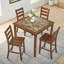 Ensemble de table de salle à manger, de bar et de chaises, ensemble de table de salle à manger 5 pièces, ensemble de table de petit-déjeuner de style rétro, pour le salon, la salle à manger - brun (nécessite un assemblage)
