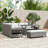 5-Piece PE Wicker Outdoor Conversation Set with Extendable Side Tables and Comfortable Cushions-2099125032