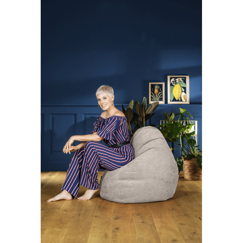 Fauteuil à billes Alfa, 100 % polyester beige
