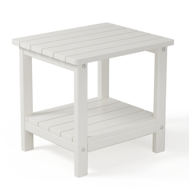 Auron 15.8" W Rectangular Side Table, White