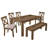 Transitional Wood Dining Bench
