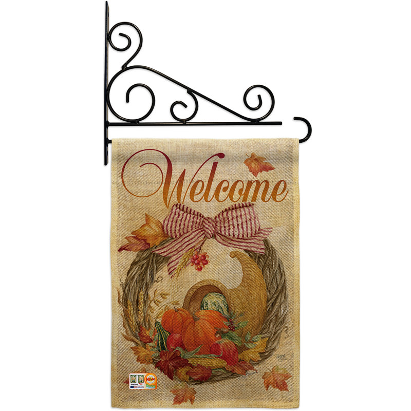 Double Sided 18.5'' H x 13'' W Polyester Flag Set