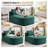 67.5''Chaise Lounge Chair 46'' Wide Seat Indoor Corduroy Oversized Sleeper Sofa For Living Room Deep Seat Lounge And Two Soft Pillows Convertible Boneless Sofa Bed, Green,No Assembly Required-1598746837