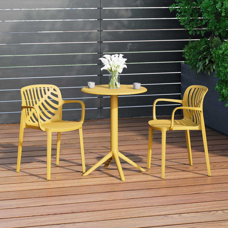 Ensemble repas extérieur 2 personnes, Yellow
