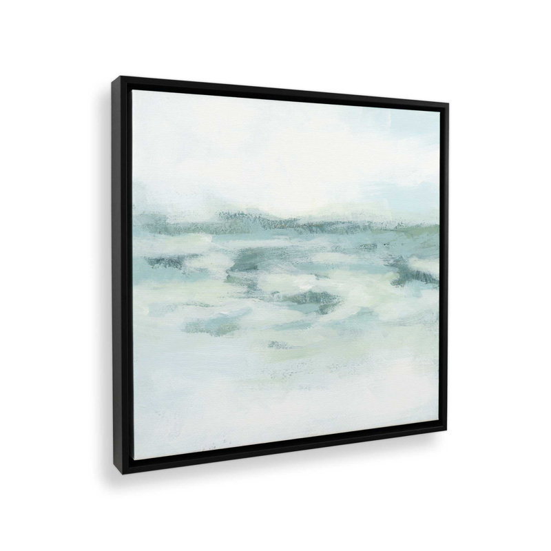 «Gentle Aqua Ocean II», H 12,75 po x l 12,75 po, Noir satiné
