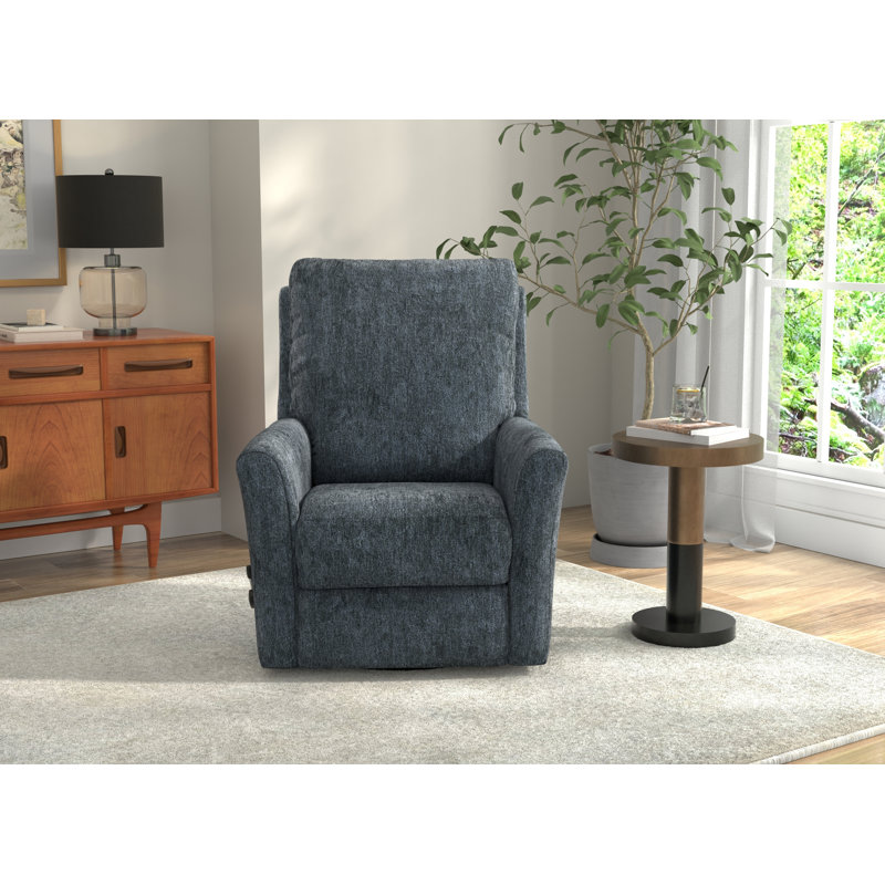 Belton Swivel Glider Recliner, Blue