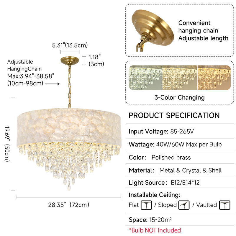Lustres en cristal Modern Capiz