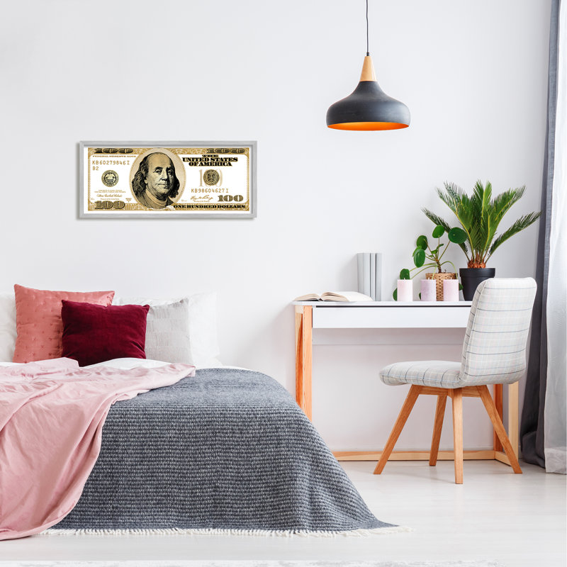 Motif de billets de banque décoratifs tendance, L 30 po x H 30 po, Estampe numérique Farmhouse