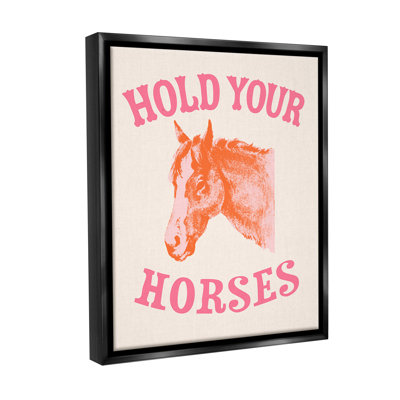 «Hold Your Horses Expression Floater Frame» par Victoria Barnes sur toile