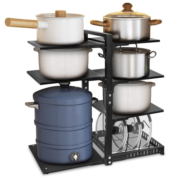 Counter Pot Rack Brayden Studio Metal Tiered Countertop / Cabinet Pot Rack | Wayfair.co.uk